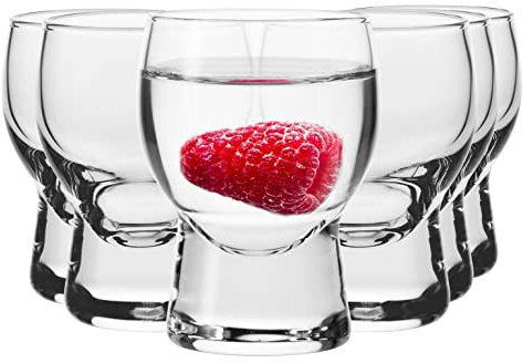 Alcohol Cage KEG SHOT Fassförmige Schnapsgläser 35 ml - 6 Stück Set - Kleine Shot Gläser mit Schwerem Boden - Wodka Glas Spülmaschinenfest - 61 x 45 mm