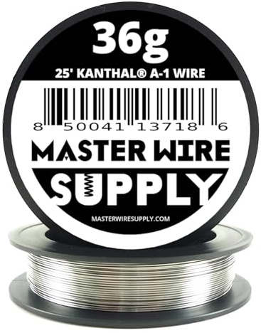 Kanthal A1-25' - 36 Gauge Wire - 25ft - 0.13mm - 0.005in - Master Wire Supply