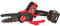 Laecabv Mini Motosierra, Batteria non inclusa,Motosierra Eléctrica de Mano, Bloqueo de Seguridad para árboles, Ramas, Jardín (Rojo-Batteria non inclusa)