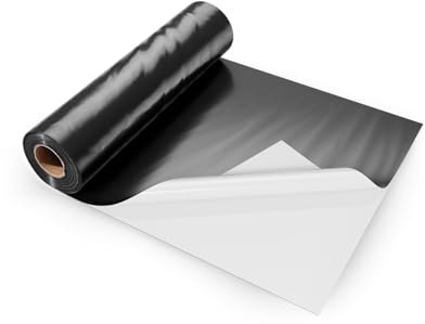 VEVOR Telo di Plastica 0,25 mm, 3,05 m x 30,48 m Barriera al Vapore per Intercapedine, Telo in Polietilene per Giardino ad Alta Resistenza, Telo per Fornitura di Plastica Agricola Nero e Bianco