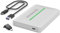 TechStyleuk Pro Slim 512GB Portable SSD - USB-C 3.0 Fast External Storage for Photographers, 4K Video Editing, Gaming (PC/Xbox/PS5/Mac) - Military-Grade Shockproof & Durable (White 512GB)
