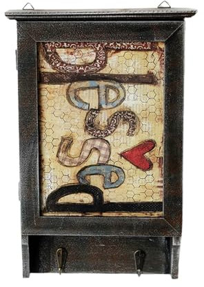 AMISENK Pour armoire à clés murale en bois pour boîte de rangement pour clés, idéale pour la maison, les hôtels, les écoles et