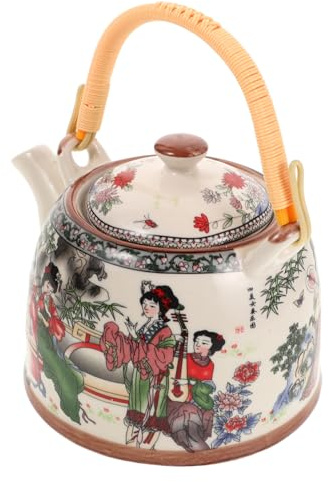 Hemobllo Tetera con Diseño Elegante de Cerámica de 900ml para Estufa Vintage Fácil de Limpiar y Uso Versátil para Preparar Té