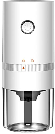 Molinillo de granos de café eléctrico pequeño para el hogar, 6 engranajes, grosor equilibrado, núcleo de molienda de cerámica, portátil, taza USB de parada automática después de moler