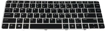 mophrati Notebook Tastaturen Eingabegerät No Point Stick Office Tastatur Laptop Keypads Ersatz für EliteBook 840G3 US
