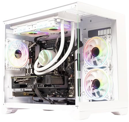 GTR Gaming PC | AMD Ryzen 7 5700X | RX 9060 XT | 32GB 3600MHz RAM | 1TB NVMe SSD | 600W 80+ Bronze PSU | ARGB White Glass Case | Windows 11 & WiFi