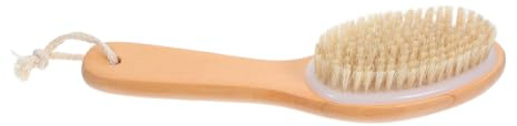 Naturali Spazzola con Setole Esfoliazione e Bagno Corpo Schiena | Manico Ergonomico Curvo, Favorisce la Circolazione Sanguigna, Rimuove le Cellule Morte, per Massaggi Quotidiani