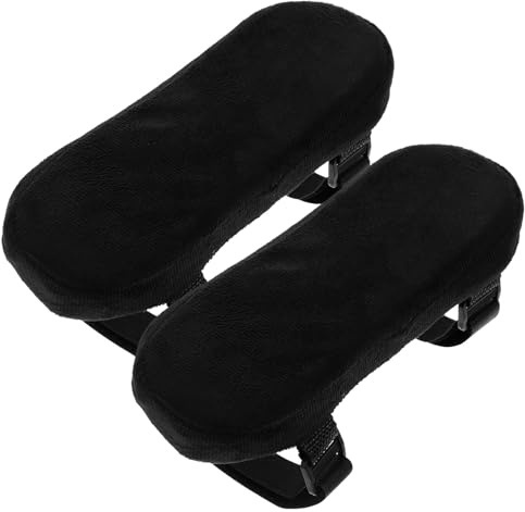 WOONEKY 2 Pezzi Cuscini Braccioli Ergonomici per Sedia da Ufficio e Gaming Supporto Morbido in Memory Foam Protezione per Braccioli la Pressione del Gomito e Comfort Prolungato