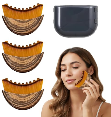 Glamifyr 3 Stück Lymph Bürste Gesicht,Lymphbürsten Gesicht,Trockenbürste,Gesichtsbürste Lymphdrainage,Face Brush,für Lymphdrainage-Massage,Sanfte Gesichtsreinigung,Müdigkeitslinderung