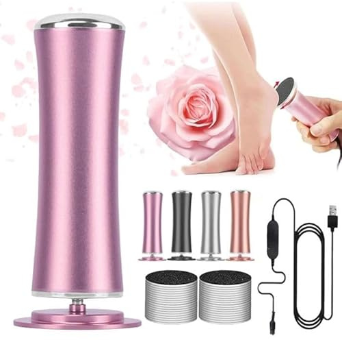Mielle Glow Pied - Élimine En Douceur Les Callosités Et Les Rugosités De La Peau, Grâce À Ses Multiples Vitesses Réglables Et À Un Ensemble Complet D'accessoires (Rose)