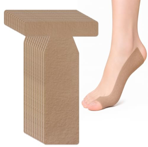 ANAMPION Turf Toe T-Straps 12 Pieces, Moleskin Splints for Toe and Foot Pain Relief, Self-Adhesive Toe Stretchers for Men and Women