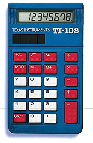 Texas Instruments TI-108 Solar Powered Calculator