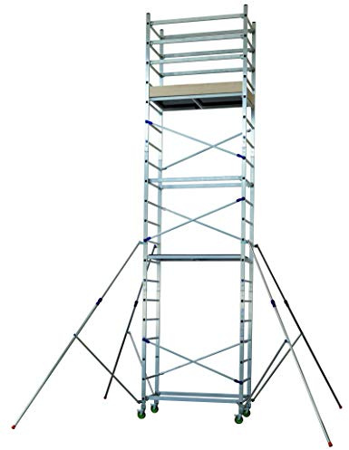 Facal – AL620 – Échafaudage – Structure aluminium – Hauteur : 6,20 m – Avec roues – Utilisation professionnelle