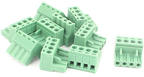sourcing map 10pz KF2EDG passo 5,08 mm 4 pin morsetto blocchi connettore femmina
