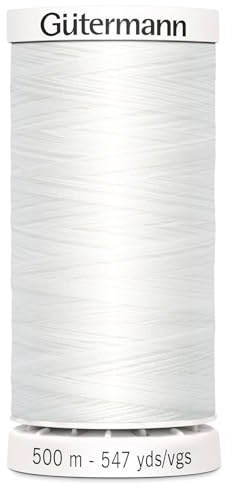 Gutermann, Sew-all - Filo da Cucito in Poliestere da 500 m; Colore: Bianco