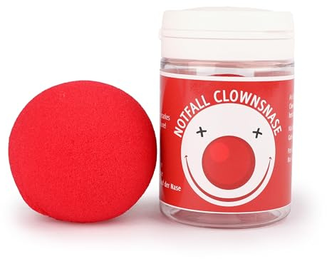 Liebeskummerpillen Notfall Clownsnase für Aufheiterung und Entspannung | Gag-Nase in Rot, Sofortiger Stressabbau & herzhaftes Lachen, Perfektes Accessoire für Karneval, Partys & humorvolle Notfälle