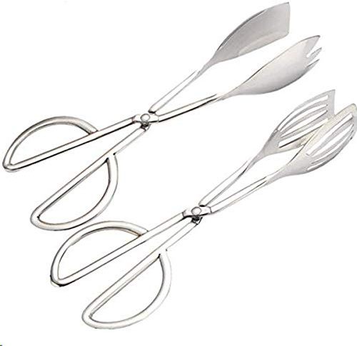 2-PACK Salad Tongs for Serving Buffet Party Catering with Stainless Steel Cooking Kitchen Tongs 10.3