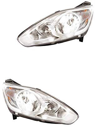 Scheinwerfer Set links & rechts Hauptscheinwerfer Frontscheinwerfer Halogen H7/H1 glasklar mit Elektromotor für Model C-Max II DXA/CB7 DXA/CEU Grand