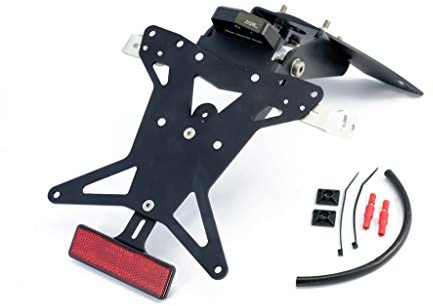 MG Biketec Kurzes Heck - Kennzeichenträger - Kennzeichenhalter geeignet für Ducati Hypermotard 821/939 2013-2018 (172x167mm)