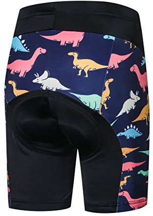 Jpojpo Fahrrad-Shorts für Kinder, kurze Hose, 4D-Gel-gepolsterte Fahrradhose S blau
