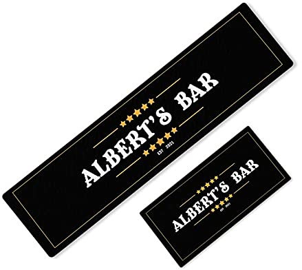 Daily Gifts Personalised Any Text Beer Mat Label Bar Runner Ideal Home Pub Cafe Occasion 73 (46x23cm)