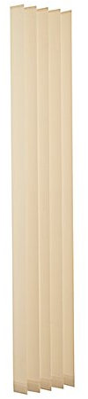 Ventanara® Lamellen einzeln 89mm Ersatzlamellen für Lamellenvorhang Vertikaljalousie (250 cm 13 Stück, beige raumverdunkelnd)