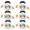 FunBegin Foco Led Techo Empotrado Downlight Regulable Empotrables Redondo Buey Ojos Foquitos Luz para Baño Cocina 7W Spot light Driver incluido 230V Blanco Neutra 4500K 6Pack