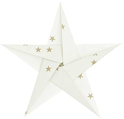 Rico Design Faltblätter Goldsterne 15x15 cm beidseitig bedrucktes Papier