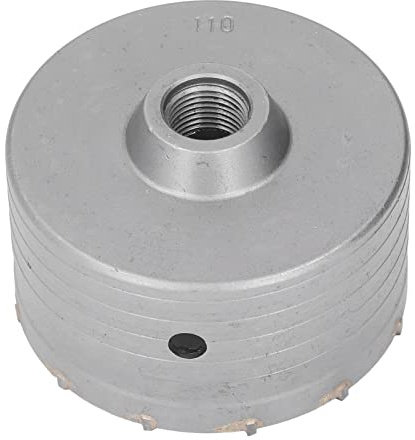 BestAlice Sega a Tazza per Calcestruzzo, Punta per Sega a Tazza in Carburo da 110 Mm, Punta per Trapano per Foro a Muro, Punta per Carotaggio a Muro Sega a Tazza Elettrica per Martello Punta per Apert