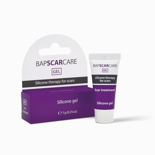 Bapscarcare Silicone Scar Gel | Ideal Scar Treatment for Face, Neck, and Hand Scars | Effective on Old and New Scars | Non-Sticky & Non-Greasy | 7g