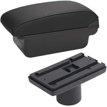 Caja almacenamiento consola central Para Seat Para Ibiza 6j 6L Reposabrazos Central Caja Almacenamiento Contenido Caja Almacenamiento Con Portavasos Cenicero Con USB(C2 Línea negra SIN USB)