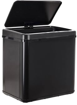 Well Home - Poubelle intelligente sans pieds avec ouverture automatique et contact manuel 30 l, 35,5 x 26 x 60 cm, couleur noire