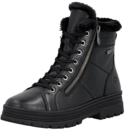 Remonte Femme D2u73 Bottes à Lacets, Noir, 38 EU