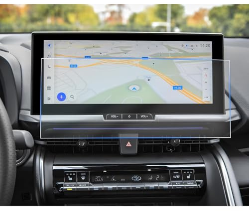 CDEFG Kompatibel mit Toyota C-HR CHR 2024 2025 Facelift Navigation Schutzfolie 6H Kratzfest 12,3 Zoll GPS Displayschutzfolie Navi Folie CHR Hybrid 2024 Zubehör 2 Stück
