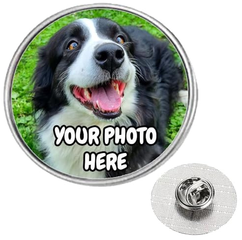 Personalisiertes Foto Rund Anstecknadel Anstecker Brosche Individuelles Bild Geburtstagsparty-Idee Hochzeits-Andenken Beerdigung Erinnerungsanhänger Lustiges Geschenk Individuell 2,5 Cm