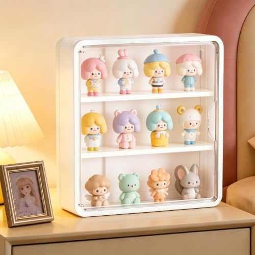 BAIFULAI Sammlervitrine Hängend mit Magnettür Acryl, 3 Schicht Wandvitrine Hängend 30x8x30 cm, Schaukasten Vitrine für Wand, Klare Vitrine, Vitrinen Display Case für Automodelle Anime Figuren Sammeln
