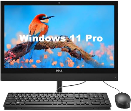 Dell Optiplex 3050 Tout en Un PC de Bureau, Intel Core i3-6100, 8 Go de RAM, 256 Go SSD, HDMI, US Clavier QWERTY, Windows 11 Pro (Rénové)