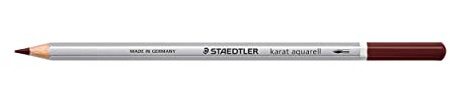 STAEDTLER Karat Aquarell 125 Aquarellstifte – Van Dyke Braun, 6 Stück | Wasservermalbare weiche Mine für leuchtende Effekte – FSC-Holz – Art.-Nr. 125-76