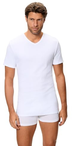Abanderado Camiseta térmica Manga Corta Cuello Pico Algodón de Invierno Hombre x1