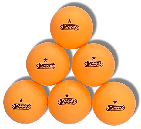 Best Sporting Orange Tischtennisbälle 6 Stk I 1 Stern Qualität I Indoor Tischtennis Set I Training Tischtennis-Bälle in 40mm Durchmesser I Ping Pong Bälle I Tischtennis Zubehör