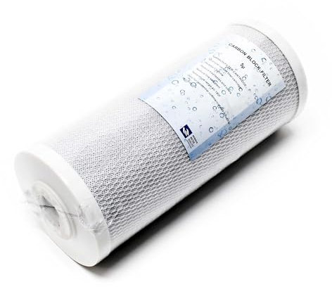 Naturewater CTO-10L Bloc de charbon actif Big Blue – 10 254 mm – Finesse 10 µ – Ø 113 mm (4 1/2) – Insert de filtration – Filtre de rechange pour eau potable, Osmose inverse