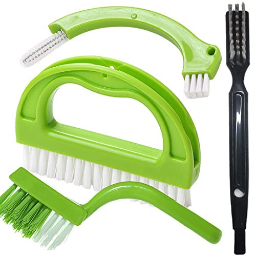 Enyoir Tile Joint Brush 4 in 1 Joint Scrubber Multifunction Kitchen Bathroom Cleaning Brush Grout Mould Cleaner Brush Green