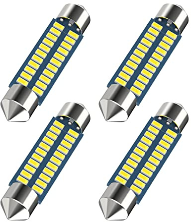Serundo Auto 578 Led Bulb 211-2 41mm 42mm 1.65in for Car Map Light Dome Light, 6000k White Super Bright Interior Led Festoon Bulb,Pack of 4pcs