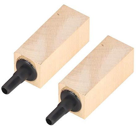 KSTE Aquarium Luftstein, 2Pcs / Set Naturholzluftblase Stein Diffusor mit Zylinderblasenfreigabe für Aquarium kleine Teiche und DWC Reservoirs (S)
