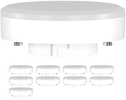 ledscom.de 10 Stück GX53 LED Leuchtmittel, weiß (4100 K), 10,9 W, 1212lm, 115°, matt
