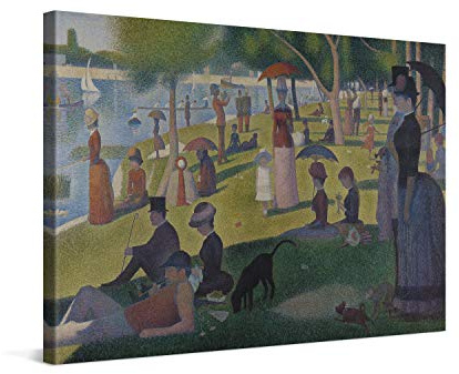 PICANOVA – Georges Seurat – A Sunday on La Grande Jatte 120x80cm – Bild auf Leinwand – Premium Kunstdruck Auf 2cm Holz-Keilrahmen Für Schlaf- Und Wohnzimmer – Klassische Kunst