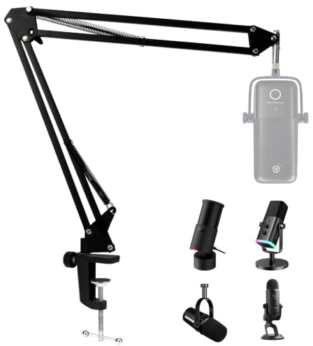 Für Elgato Wave 3 Boom Arm Mikrofonständer, professioneller Mikrofonarm Mikrofonständer kompatibel mit Elgato Wave: 3 USB-Kondensatormikrofon von Sunmon