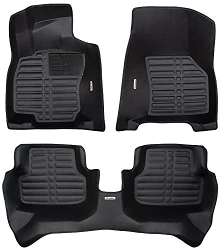 XMATS Premium Leder Fußmatten Set für Ford ECOSPORT ab 2012 | Luxus Design Automatten mit hohem Rand…