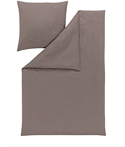 ESTELLA Bettwäsche Takoma | Taupe | 135x200 cm + 80x80 cm | bügelfreie Qualität | pflegeleicht & trocknerfest | ideale Vier-Jahreszeiten-Garnitur | 100% Baumwolle