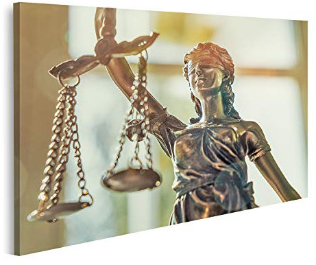 islandburner Bild auf Leinwand Lady Gerechtigkeit Statue Justitia Justitia Römische Göttin Drucke Kunst Poster Wandbild